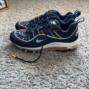 Multicolor Nike Air Max 98 sneakers size 6.5 (kids) / 8 (women’s)